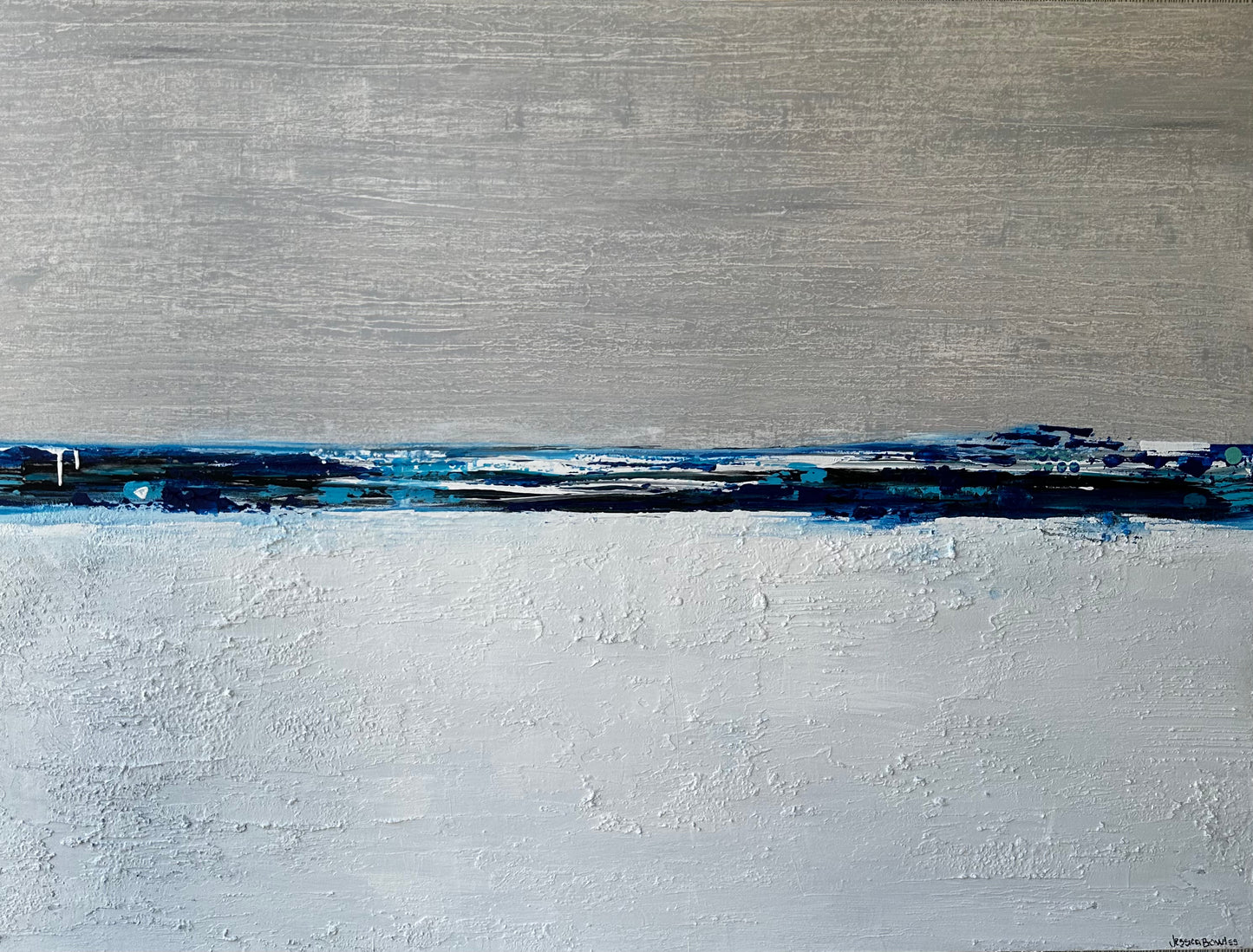 “Blue Line Horizon” 36"x48"