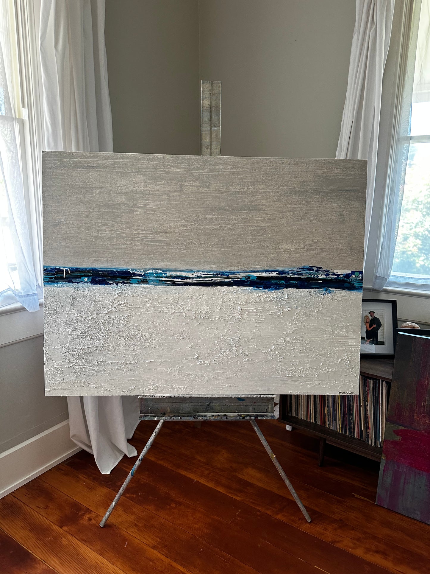 “Blue Line Horizon” 36"x48"