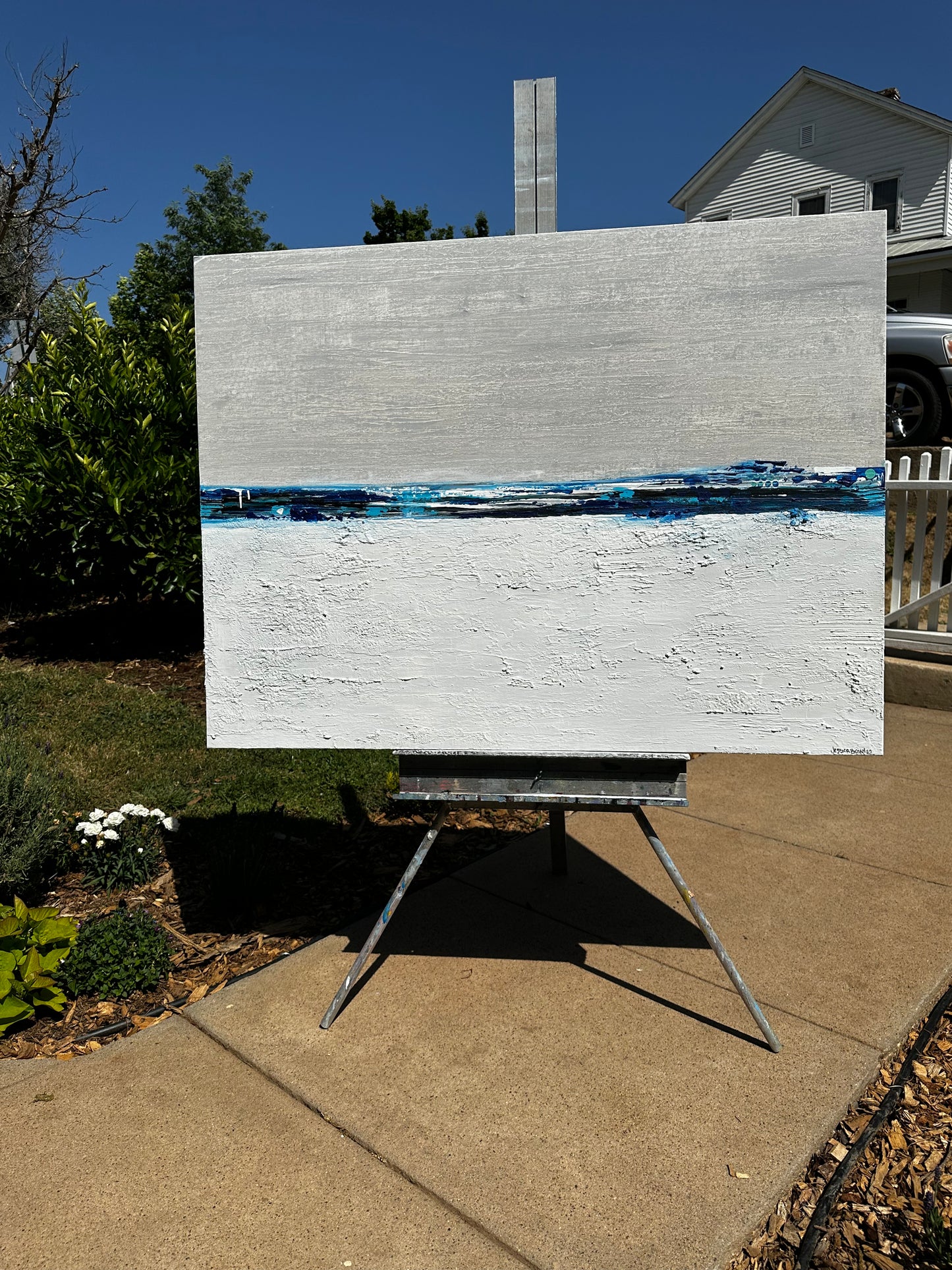 “Blue Line Horizon” 36"x48"