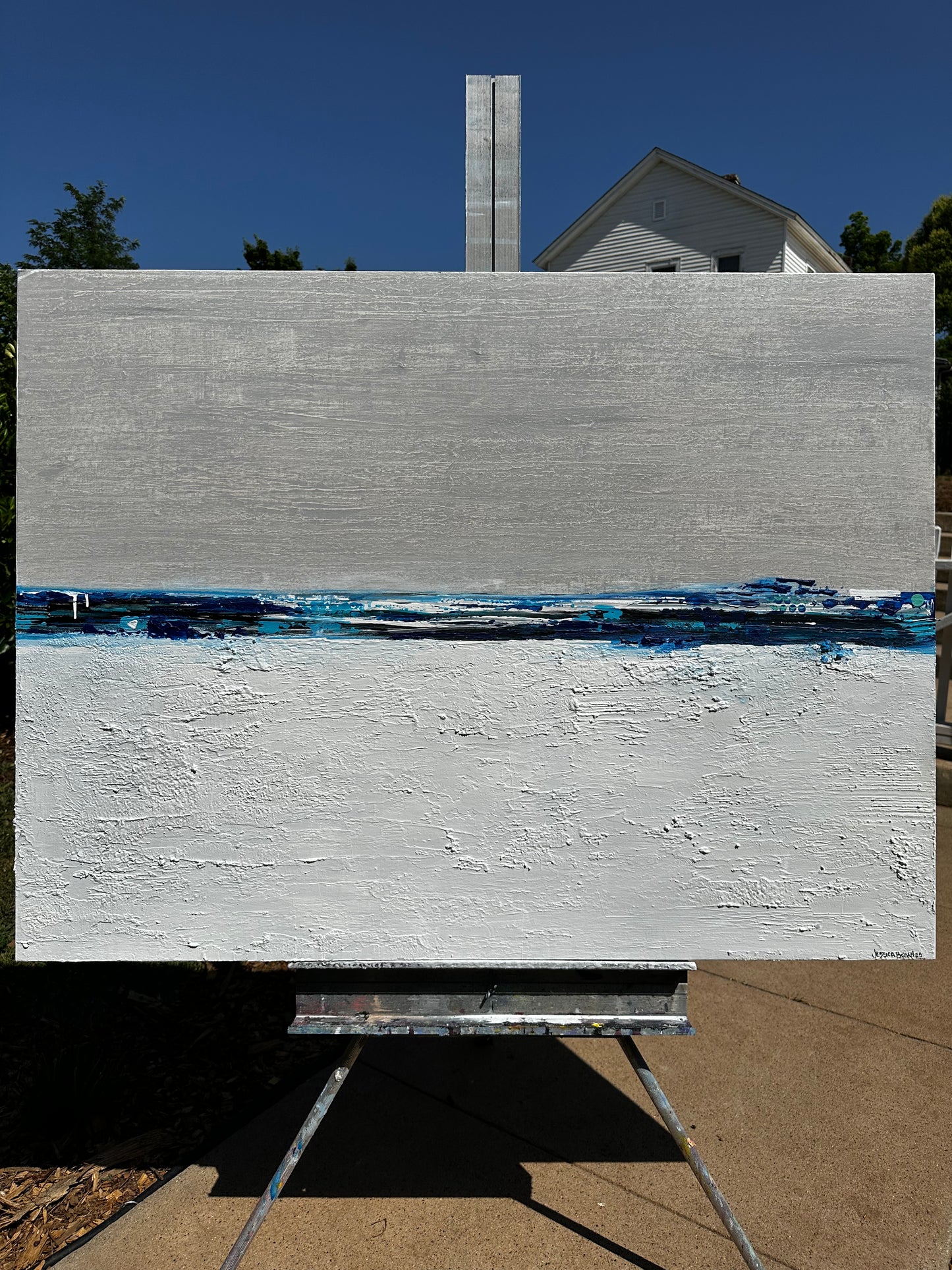 “Blue Line Horizon” 36"x48"